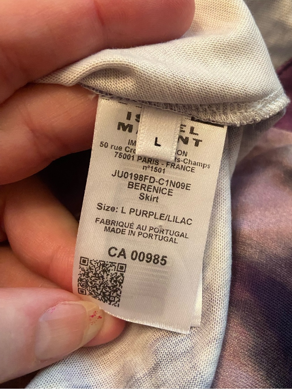 Isabel Marant Étoile Berenice Cotton Jersey Mini Tie Dye Wrap Skirt - Picture 8 of 11